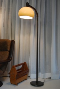 Retro Vintage Jaren 70 Staande Schemerlamp | DE GELE ETALAGE